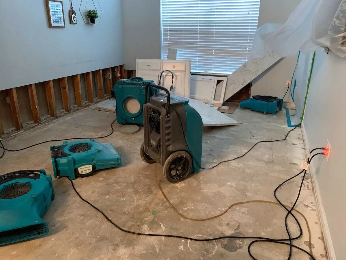 Dehumidifier in flood-cut room for Water Extraction & Removal in Gouverneur